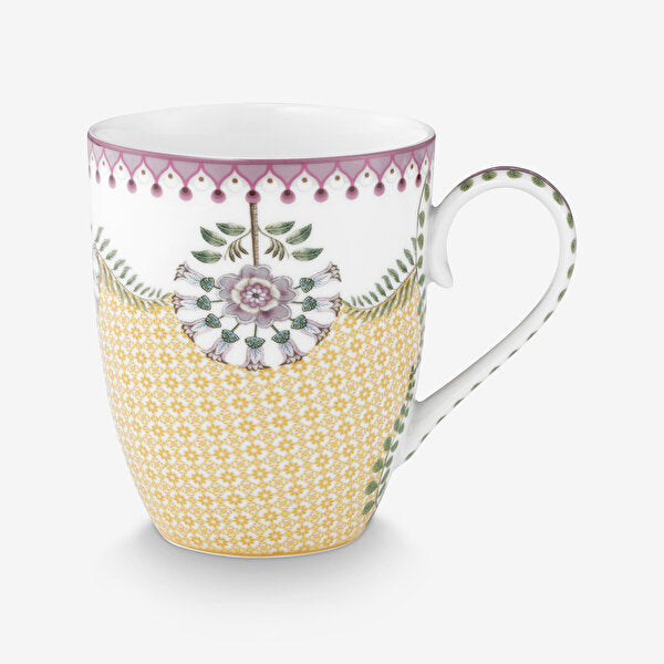 Pip Studio Lily & Lotus Sarı Porselen Kupa