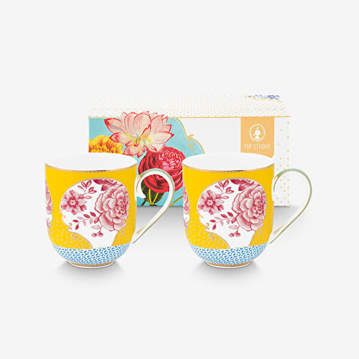Pip Studio Royal Sarı Porselen Kupa Seti
