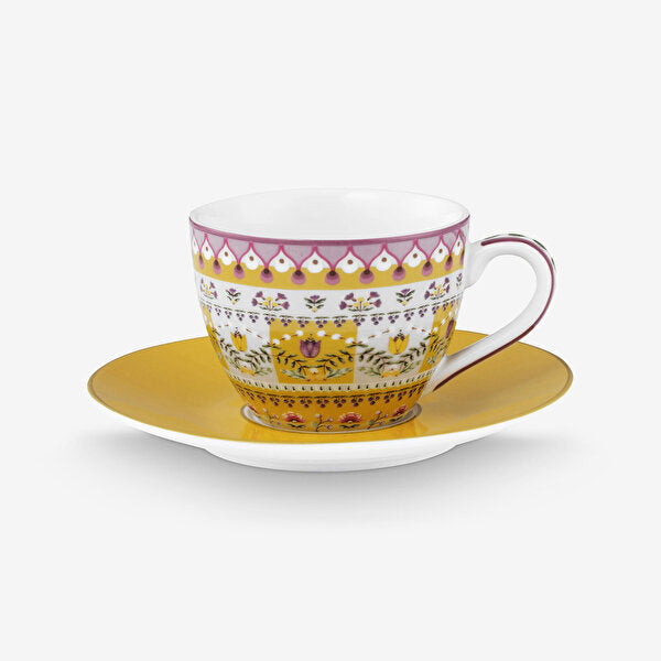Pip Studio Lily & Lotus Sarı Porselen Kahve Fincanı